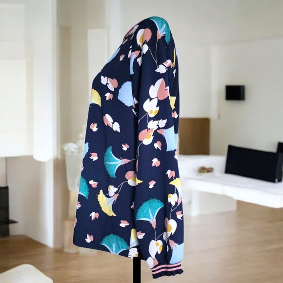 ESSENTIAL ANTWERP ( 34 M/L ) Floral Long Sleeve Pullover Mock Collar - Picture 5 of 7